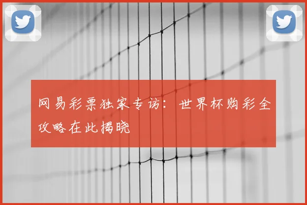 网易彩票独家专访：世界杯购彩全攻略在此揭晓